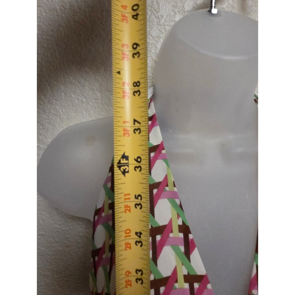 Trina Turk Pink, Green & White Halter Fit-and-Flare Dress - Picture 5 of 5